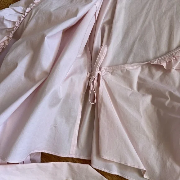 NWT Rachel Parcell Pink Ballerina Wrap Top M - Picture 5 of 13